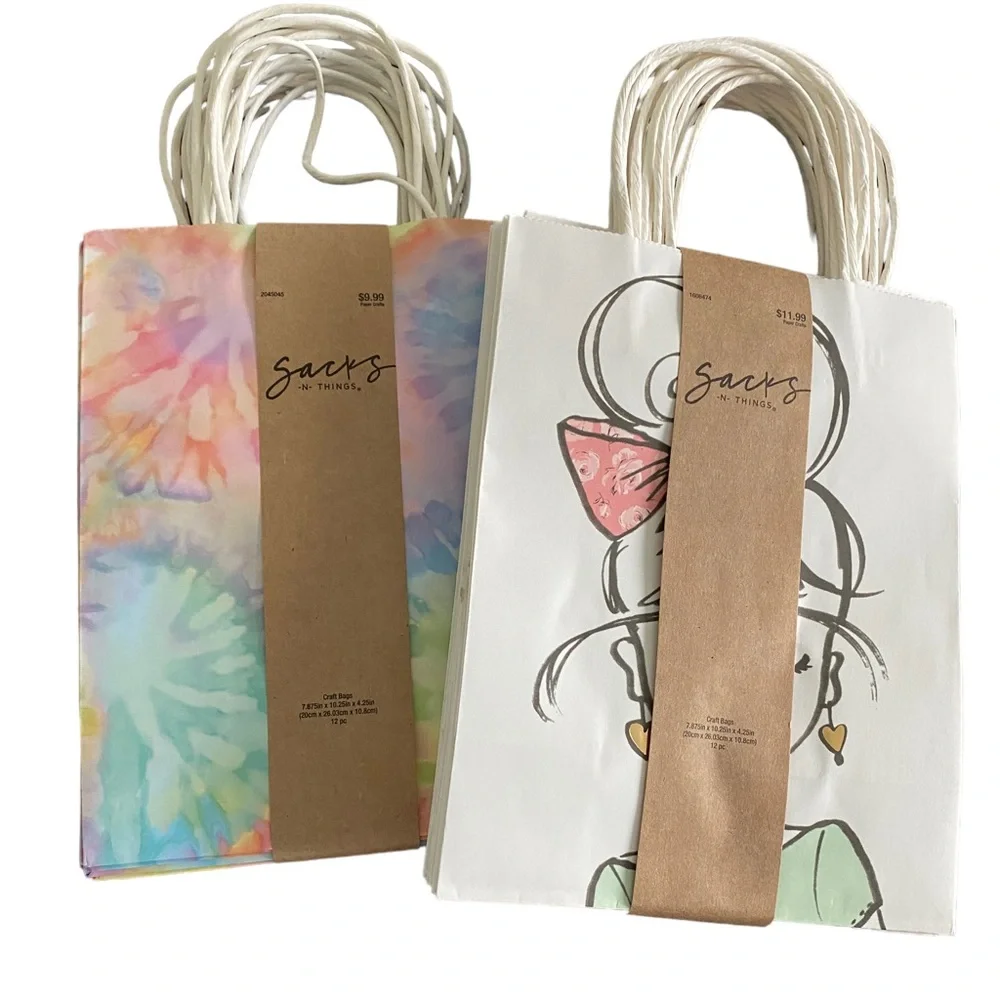 24 Craft Bags Tie Dye Patterns and Headshots